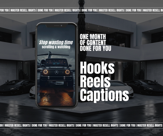 One Month Of Content Done For You (Hooks, Reels & Caption Templates)