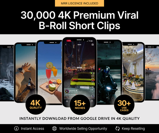 30,000 4K Premium Viral B-Roll Short Clips