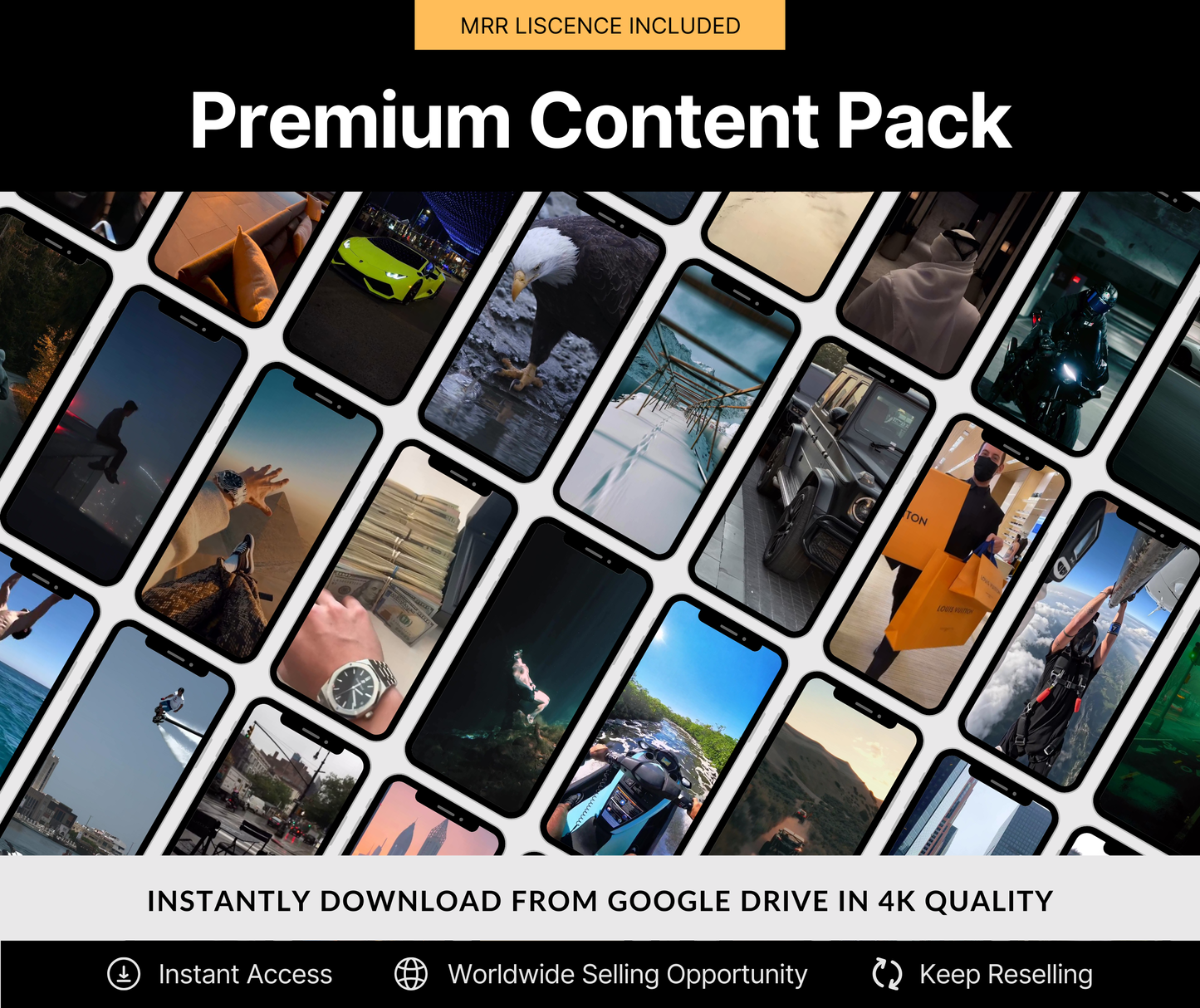 30,000 4K Premium Viral B-Roll Short Clips