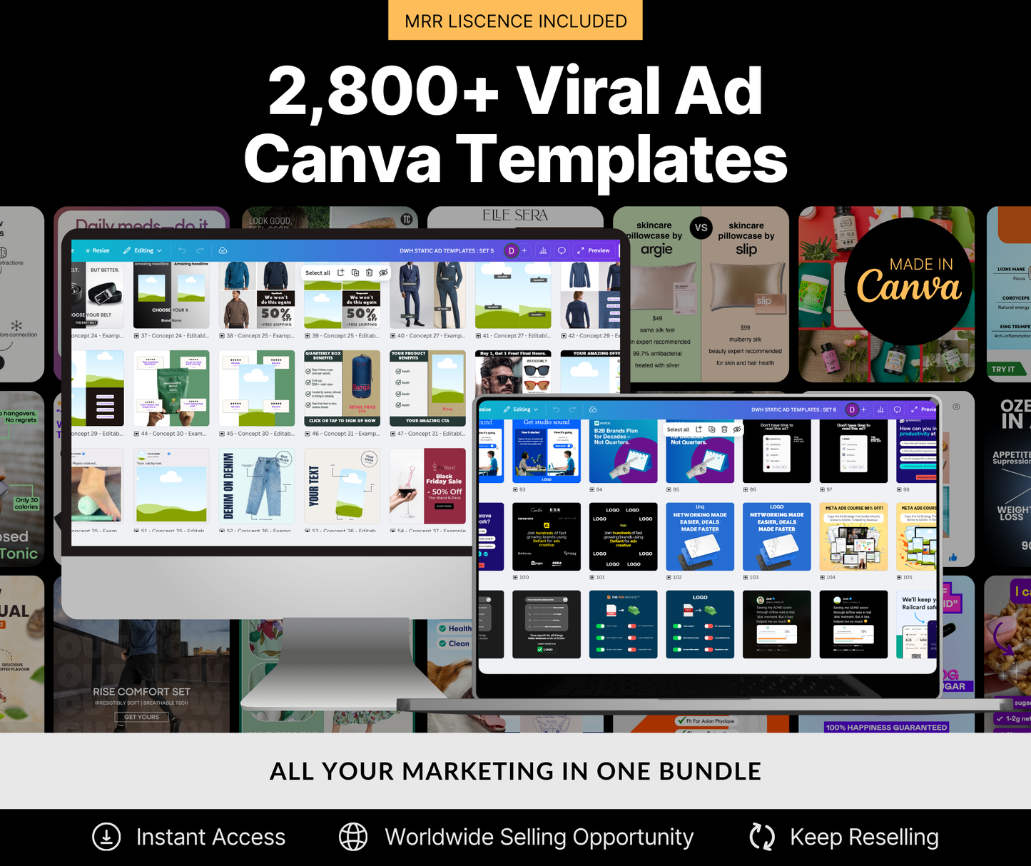 The Exclusive 2,800+ Canva Ad Templates & Exclusive Bonuses