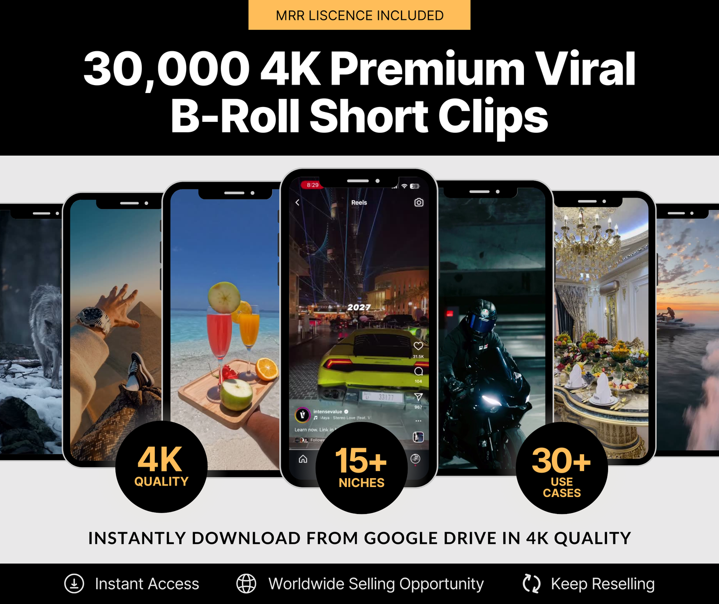 The 30,000 4K Premium Viral B-Roll Short Clips Bundle