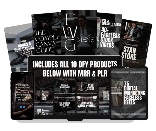 Digital Wealth Starter Pack Faceless Bundle : Make Money On Instagram